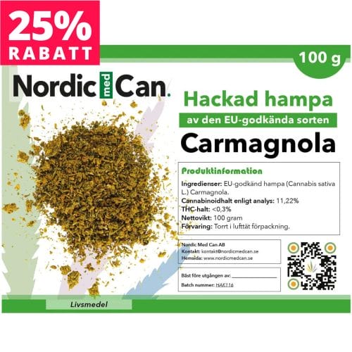Carmagnola | Hackad hampa | 100 gram | REA